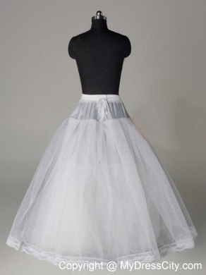 Lace Edge Ball Gown Organza Floor-length Wedding Petticoat