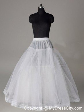 Lace Edge Ball Gown Organza Floor-length Wedding Petticoat