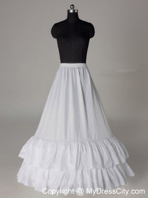 Two Layers A-line Taffeta Floor-length Petticoat