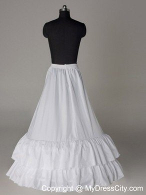 Two Layers A-line Taffeta Floor-length Petticoat