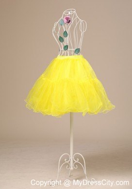 Yellow Hot Selling Mini-length Petticoat