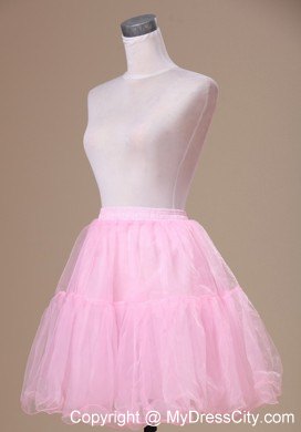 Mini-length Customize 2013 Baby Pink Petticoat