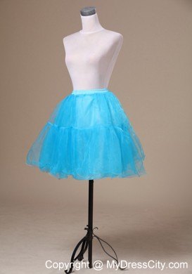 Aqua Blue Mini-length Custom Made Petticoat