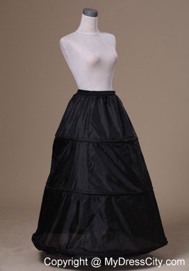 Modest Organza Black Floor-length Wedding Petticoat