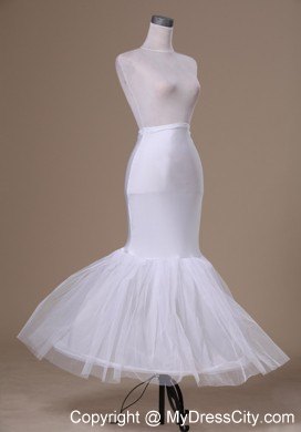 Popular Tulle and Elastic Woven Satin Mermaid Petticoat