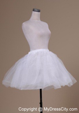 Sweet Mini-length White A-line Petticoat