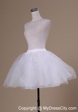 Sweet Mini-length White A-line Petticoat