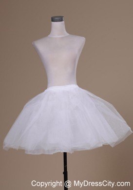 Sweet Mini-length White A-line Petticoat