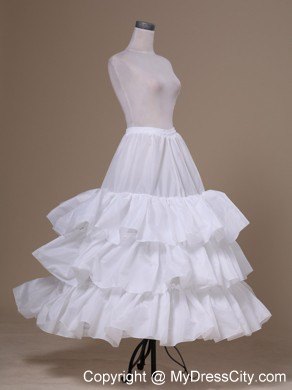 White Tulle Ball Gown Floor-length Petticoat