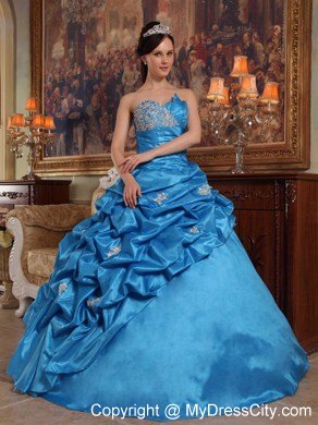 Beaded Sweetheart Teal Quinceanera Dress for 2013