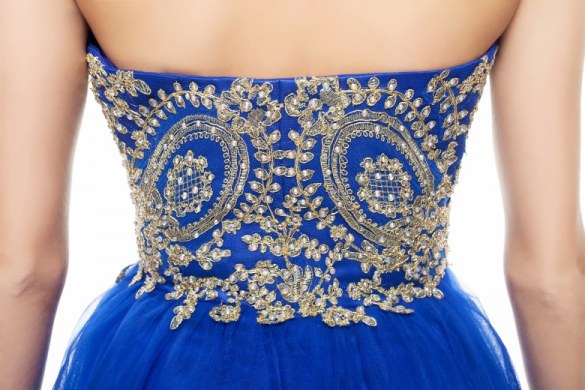 Nice Sleeveless Mini Length Beading and Embroidery Side Zipper Dress for Prom with Royal Blue