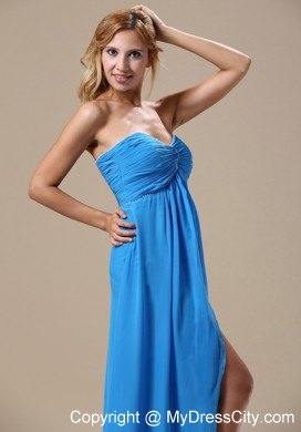 Layers Beading and Ruche Ankle-length Sweetheart Prom Dress