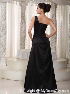 Black One Shoulder Sweetheart Beaded Dress for Prom