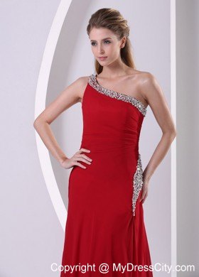 Column Wine Red Brush Train Prom Dress For Formal Evening