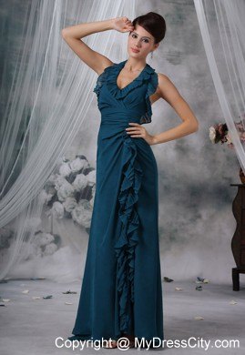 High Slit Backless Brush Train Prom Dress for Formal Evening