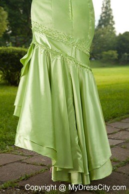 Spring Green Mermaid Sweetheart Prom Dress Beaded