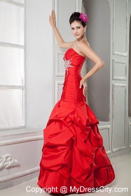 Hot Red Sweetheart Mermaid Beading Prom Dress for Ladies