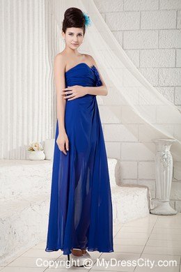 Sexy Peacock Blue Sweetheart Appliqued Dress for Prom