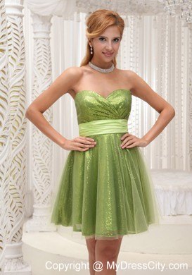 Sequin Layered Sweetheart Cocktail Homecoming Dress with Sash