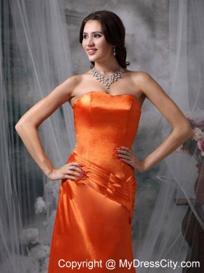 Elegant Strapless Bodice Ruching Bridesmaid Dress For Ladies