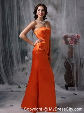 Elegant Strapless Bodice Ruching Bridesmaid Dress For Ladies