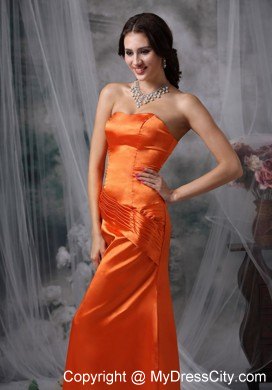 Elegant Strapless Bodice Ruching Bridesmaid Dress For Ladies