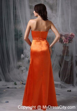 Elegant Strapless Bodice Ruching Bridesmaid Dress For Ladies