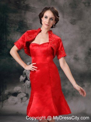 Sweetheart Knee-length Junior Bridesmaid Dress with Appliques Decorate Jacket