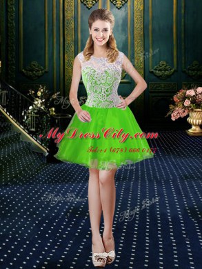 Latest Four Piece Sleeveless Tulle Floor Length Brush Train Zipper Sweet 16 Dress in with Lace