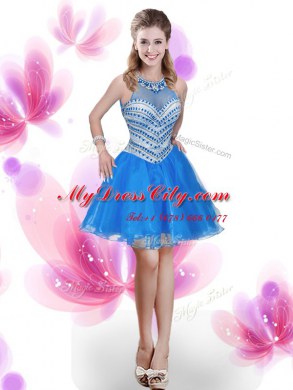 Free and Easy Four Piece Royal Blue Sleeveless Floor Length Beading and Pick Ups Zipper Quinceanera Gown