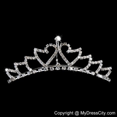 Simple Alloy With Rhinestone Flower Girl Tiara