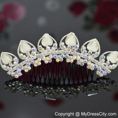 Custom Made Tiara With Beaded and Rhinestones Decorate