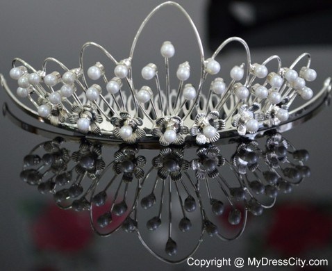 Imitation Pearls Decorate Beautiful Tiara