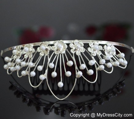 Imitation Pearls Decorate Beautiful Tiara