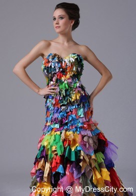 Multi-color All kinds of fabrics Sweetheart Mermaid Prom Dress for Girls