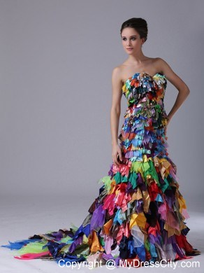 Multi-color All kinds of fabrics Sweetheart Mermaid Prom Dress for Girls