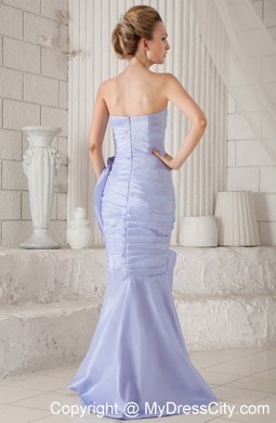 Mermaid Sweetheart Asymmetrical Ruches Slit Lilac Prom Dress