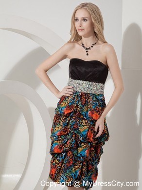 Colorful Sweetheart Pick-ups Back Out Beaded Dress for Prom