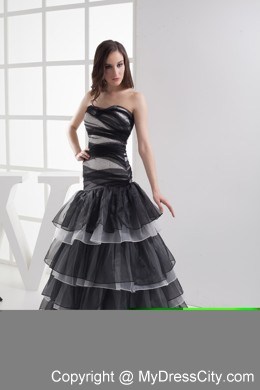 Bandaged Sweetheart Prom Dress Has Layers Ruffles and Beading