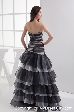 Bandaged Sweetheart Prom Dress Has Layers Ruffles and Beading