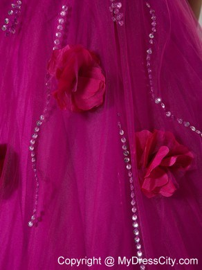 Fuchsia Sweetheart Tulle Sweet 15 Dress with Ruches in 2013