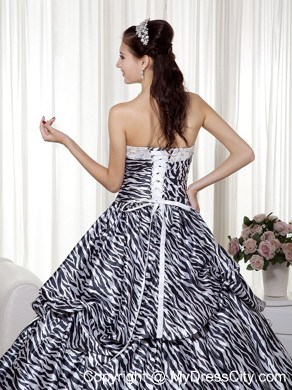 Luxurious Sweetheart Zebra 16 Birthday Dress in Party