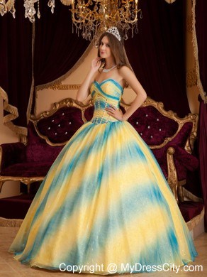 Ombre Color Ball Gown Sweetheart Quinceanera Dress in Party