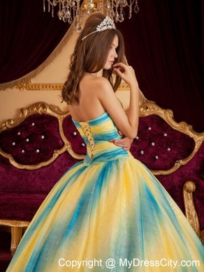 Ombre Color Ball Gown Sweetheart Quinceanera Dress in Party