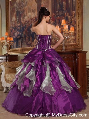 Eggplant Purple Taffeta Sweetheart 2013 Sweet 15 Dress in party