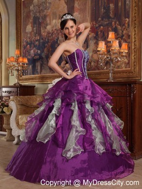 Eggplant Purple Taffeta Sweetheart 2013 Sweet 15 Dress in party