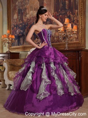 Eggplant Purple Taffeta Sweetheart 2013 Sweet 15 Dress in party