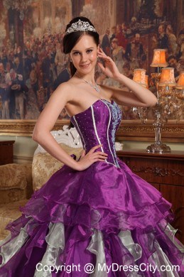 Eggplant Purple Taffeta Sweetheart 2013 Sweet 15 Dress in party