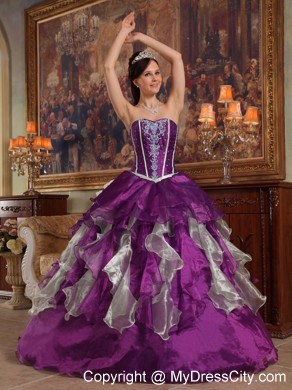 Eggplant Purple Taffeta Sweetheart 2013 Sweet 15 Dress in party