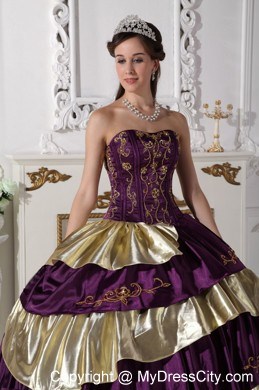 Multi-color Ruffled layers Appliques 213 Quinceanera Dress